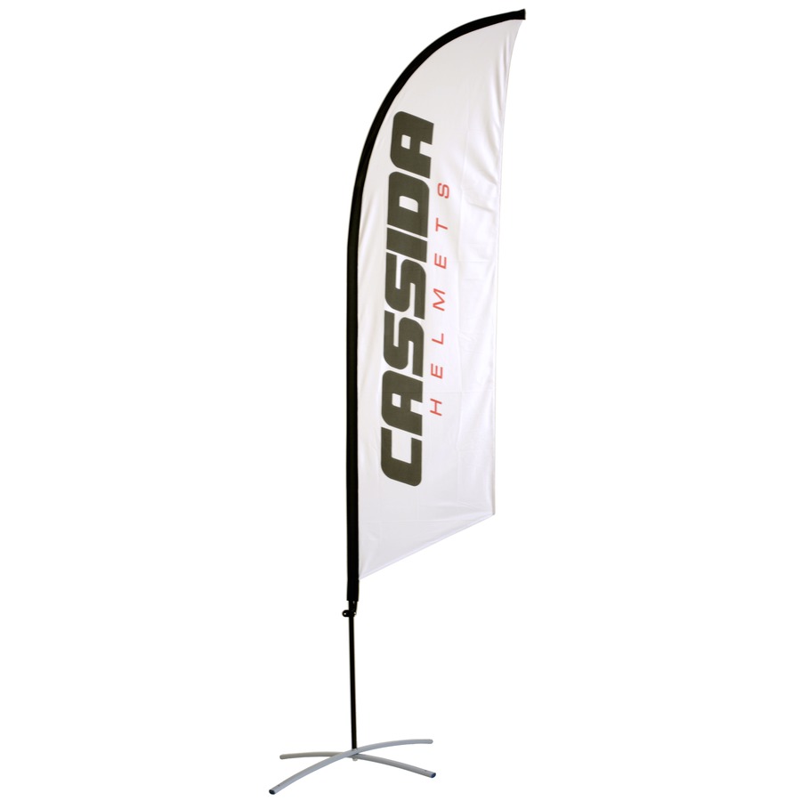 Obrázek produktu Vlajka CASSIDA bílá - vč. stojanu, zátěže a obalu, výška 2,5 m