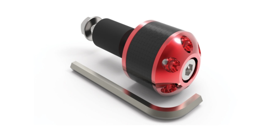 Obrázek produktu závaží řídítek Carb Ends 1 s redukcí pro vnitřní průměr 18 mm (vnější 28,6 mm), OXFORD (červené, pár) OX583