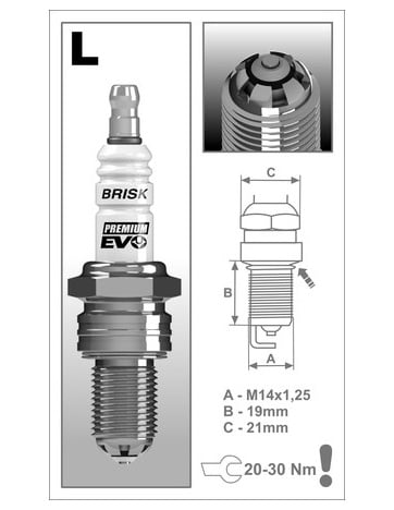 Obrázek produktu zapalovací svíčka LR15SXC řada Premium EVO , BRISK - Česká Republika