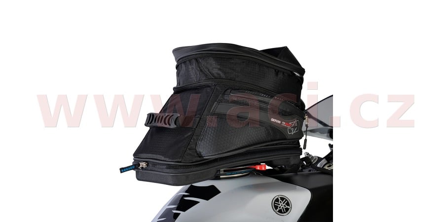 Obrázek produktu tankbag na motocykl Q20R Adventure QR, OXFORD (černý, s rychloupínacím systémem na víčka nádrže, objem 20 l) OL241