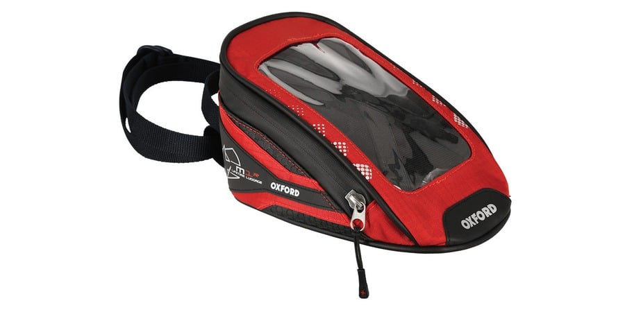 Obrázek produktu tankbag na motocykl M1R Micro, OXFORD (černý/červený, objem 1 l) OL352