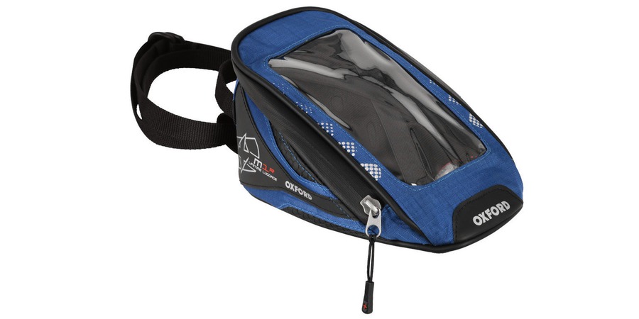 Obrázek produktu tankbag na motocykl M1R Micro, OXFORD (černý/modrý, objem 1 l) OL353