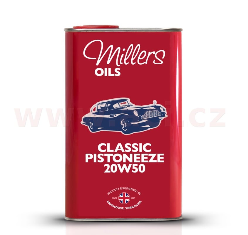 Obrázek produktu MILLERS OILS Classic Pistoneeze 20W50, motorový minerální olej (v plechovém retro obalu) 1 l 79131