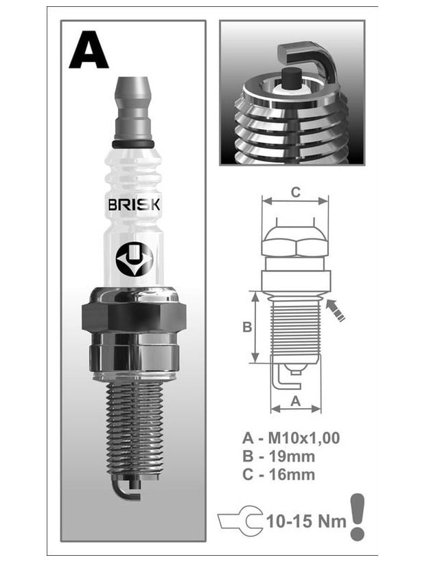 Obrázek produktu zapalovací svíčka AR12C BRISK - Česká Republika