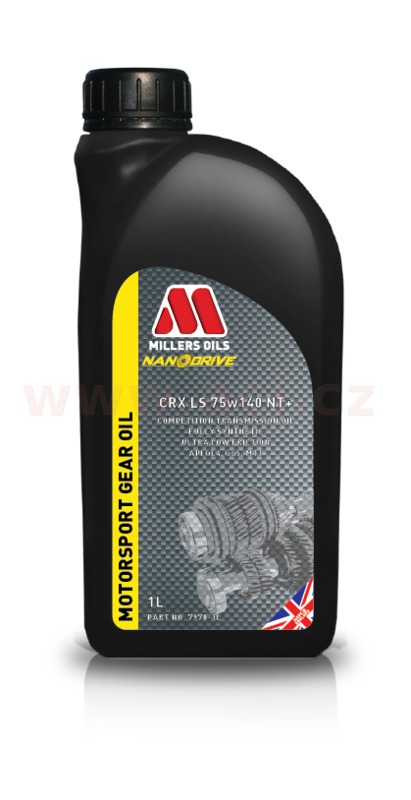 Obrázek produktu MILLERS OILS CRX LS 75w140 NT+ - plně syntetický olej pro sekvenční, bezsynchronní převodovky a samosvorné diferenciály 1 l 79701