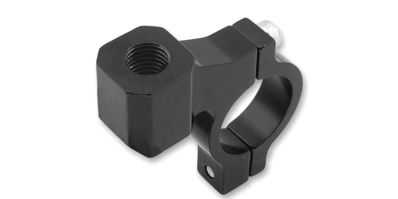 Obrázek produktu CNC adaptér zpětného zrcátka M8/1,25 levý závit (22,2 mm průměr) (černý) TM27