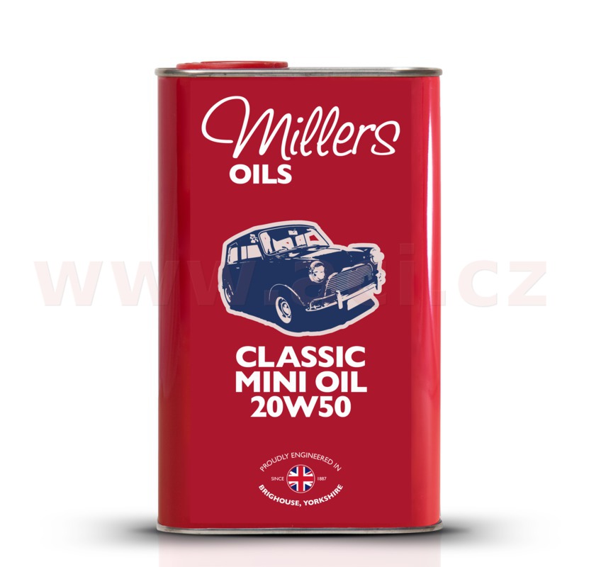 Obrázek produktu MILLERS OILS Classic Mini Oil Pistoneeze 20W50, olej pro společnou olejovou vanu motor, převodovka, pro klasické Mini 1 l 79141