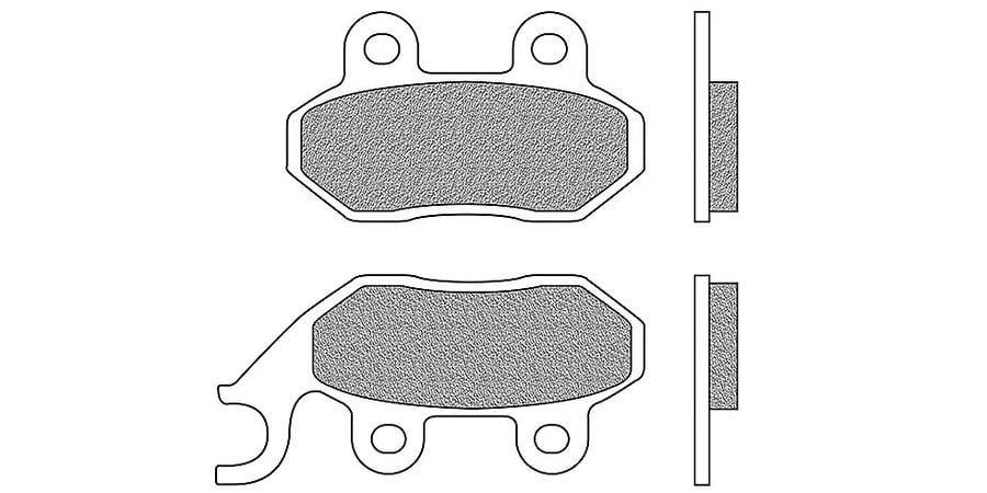 Obrázek produktu brzdové destičky zadní, 2 ks v balení (aplikace pro pravostranný brzdič)