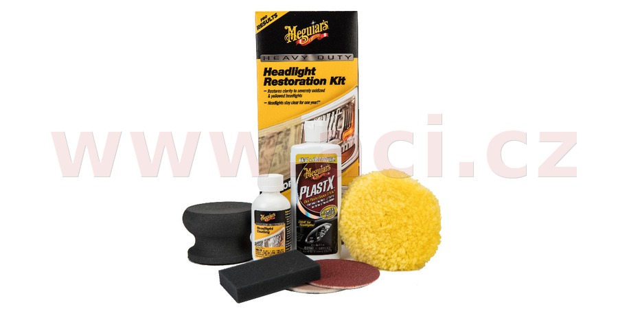 Obrázek produktu MEGUIARS Heavy Duty Headlight Restoration Kit - sada na renovaci silně poškozených světel G2980