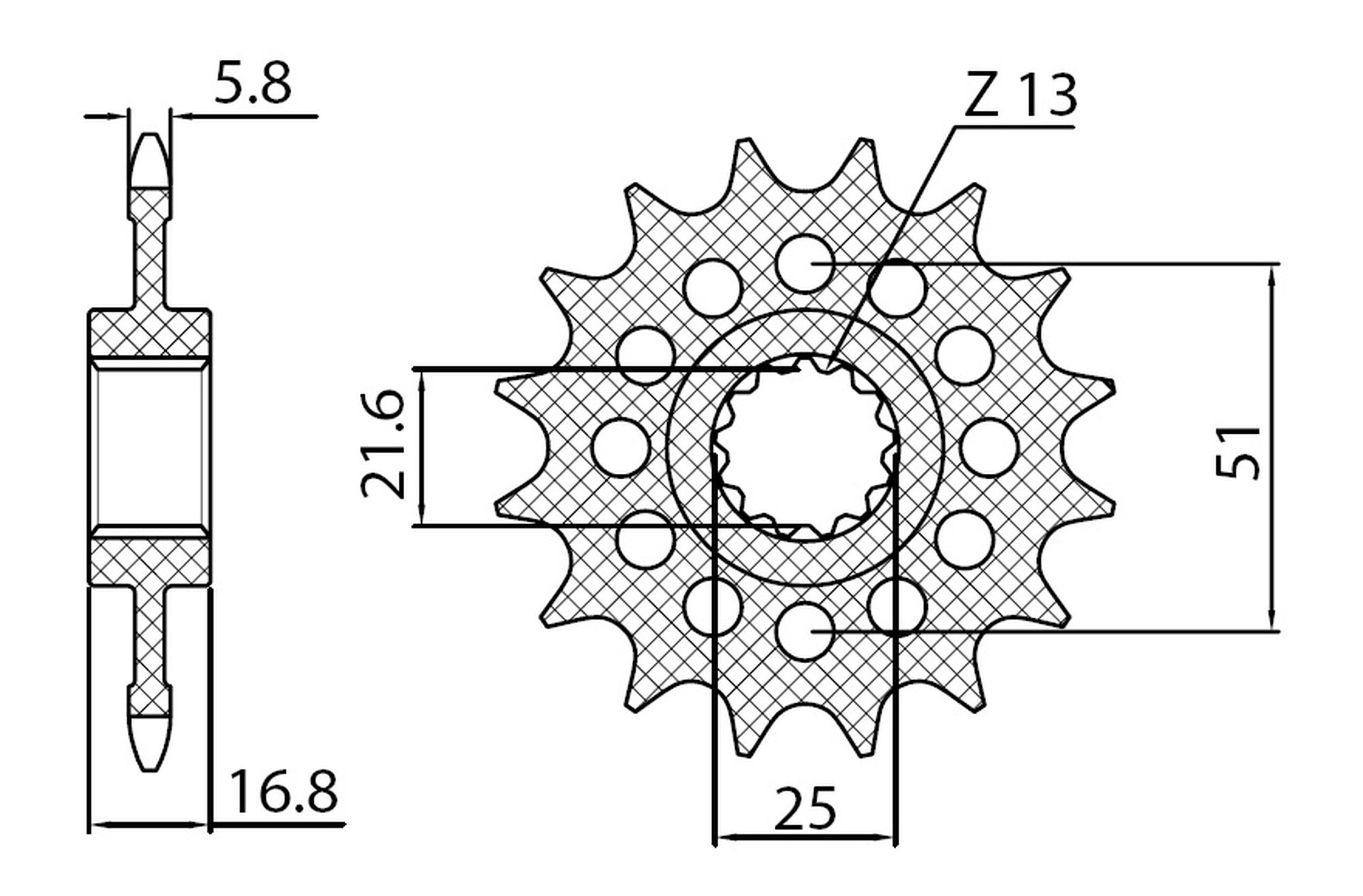 Obrázek produktu řetězové kolečko pro sekundární řetězy typu 520, SUNSTAR (17 zubů)