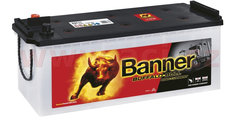 Obrázek produktu 150Ah baterie, 1150A, levá BANNER Buffalo Bull 514x189x195(220) (s vysokým proudem) 65011