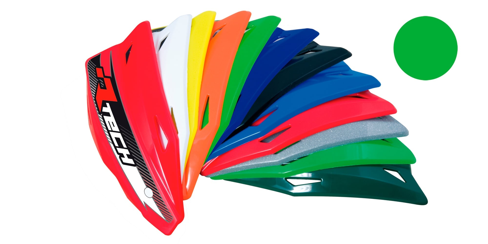 Obrázek produktu plasty krytů páček VERTIGO, RTECH (zelené, pár) R-REPPMVTVE00