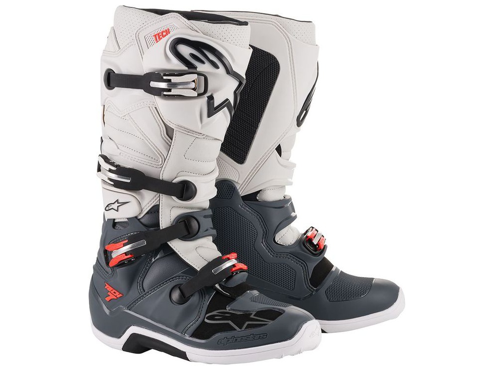 Obrázek produktu boty TECH 7, ALPINESTARS (tmavě šedá/světle šedá/červená fluo) 2012014-930