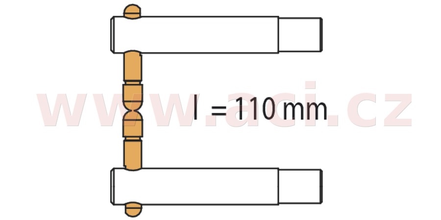 Obrázek produktu ramena pro bodovací kleště s krytkou PORTASPOT, délka 110 mm (2 ks) 047945
