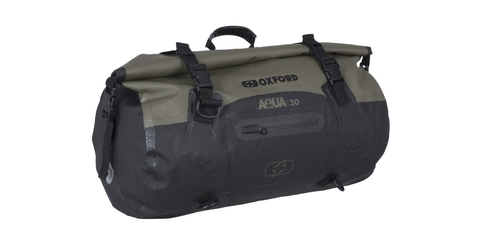Obrázek produktu vodotěsný vak Aqua T-30 Roll Bag, OXFORD (khaki/černý, objem 30 l) OL401