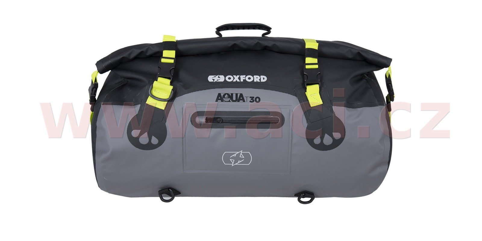 Obrázek produktu vodotěsný vak Aqua T-30 Roll Bag, OXFORD (černý/šedý/žlutý fluo, objem 30 l) OL461