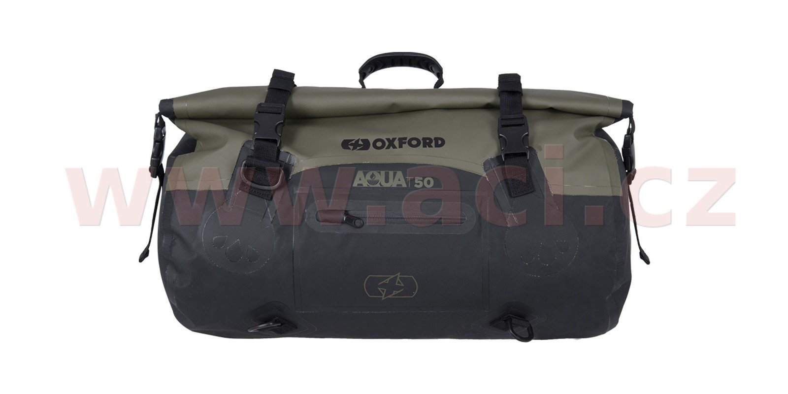 Obrázek produktu vodotěsný vak Aqua T-50 Roll Bag, OXFORD (khaki/černý, objem 50 l) OL402