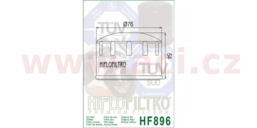 Obrázek produktu Olejový filtr HIFLOFILTRO HF896