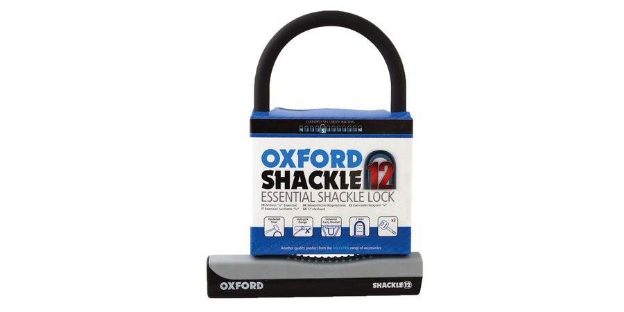 Obrázek produktu zámek U profil Shackle 12, OXFORD (šedý/černý, 245 x 190 mm, průměr čepu 12 mm) LK330