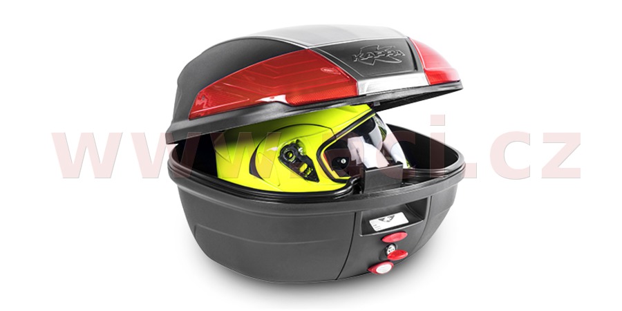 Obrázek produktu MONOLOCK TopCase - 40 l, KAPPA (černý, červené odrazky, kompozit) K400N