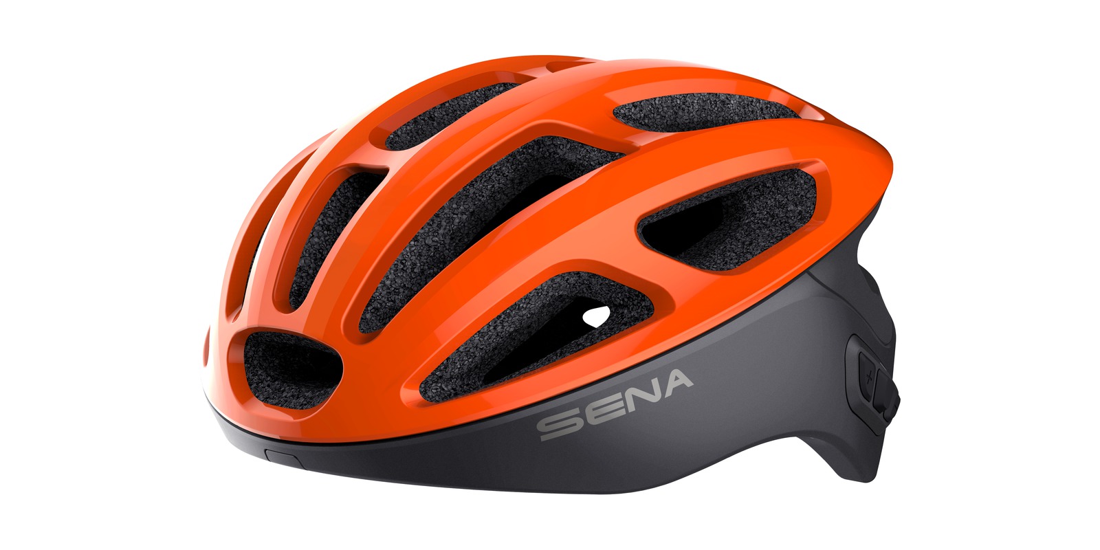 Obrázek produktu cyklo přilba s headsetem R1, SENA (oranžová) R1-ET
