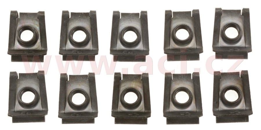 Obrázek produktu kovová příchytka s vnitřním závitem, zlatý pozink Fe (sada 10 ks) 70137Z