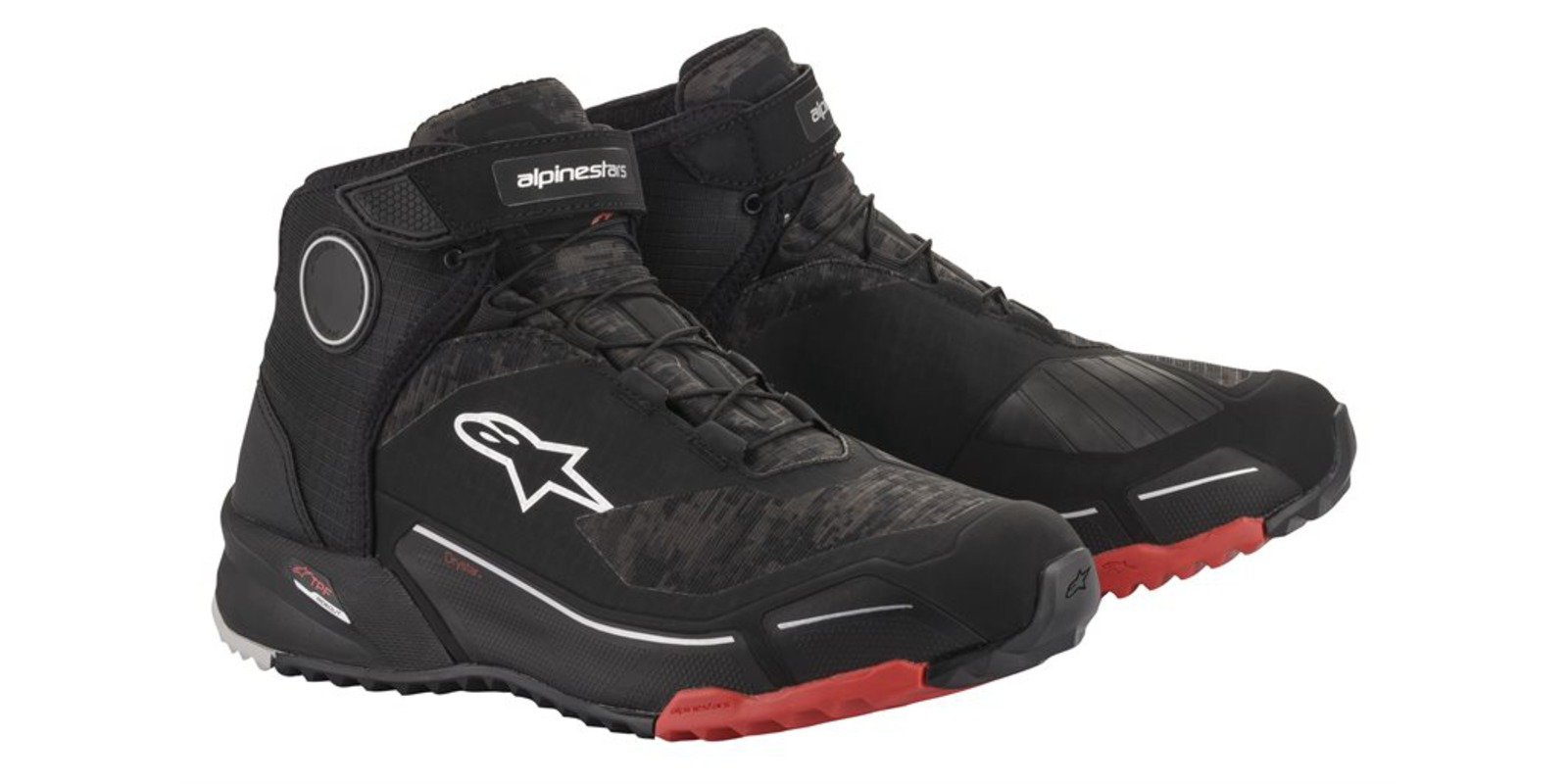 Obrázek produktu boty CR-X DRYSTAR, ALPINESTARS (černá maskáčová/červená, vel. 48) 2611820-993