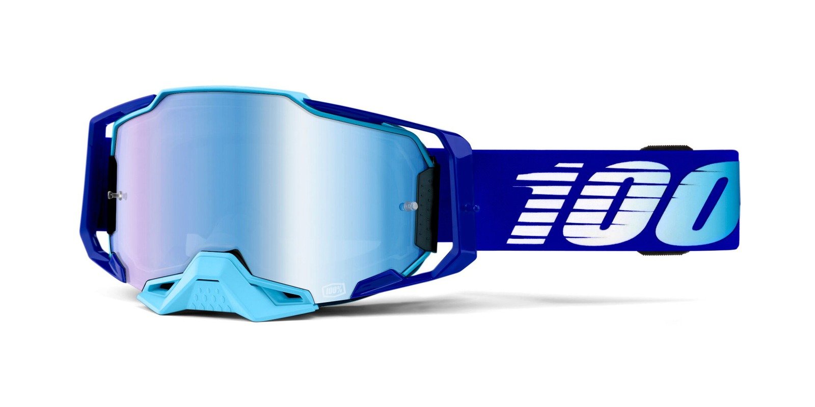 Obrázek produktu brýle ARMEGA Royal, 100% (modré chromované plexi s čepy pro slídy) 50710-360-02