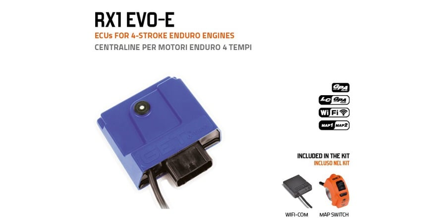 Obrázek produktu řídící jednotka RX1 EVO-E s přepínačem MAP, GET (kit-ECU+přepínač MAP+WifiCOM) GK-RX1EVO-E001