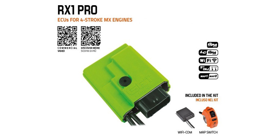 Obrázek produktu PRO FACTORY KIT řídící jednotky GP1 EVO BASIC s druhým vstřikovačem, GET (kit-ECU+WifiCOM+přepínač GPA+vstřikovač č.2)