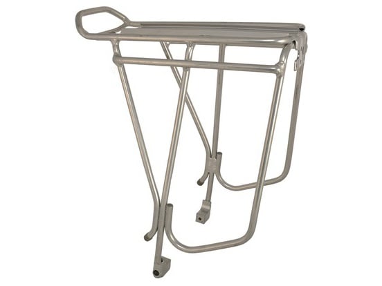 Obrázek produktu trubkový nosič brašen LUGGAGE RACK ALU, OXFORD (kompatibilní s koutouč brzdami a ráfky 26 až 29", stříbrný) LC682S