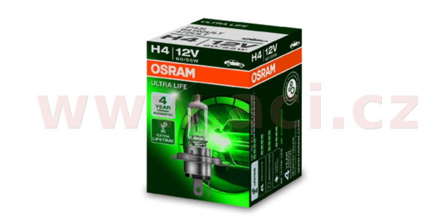 Obrázek produktu žárovka H4 60/55W (patice P43t) OSRAM ULTRA LIFE 64193ULT