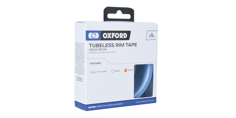 Obrázek produktu páska "bandáž" pro utěsnění ráfků bezdušových pneu, OXFORD (délka 10m, šířka 25 mm) RT125