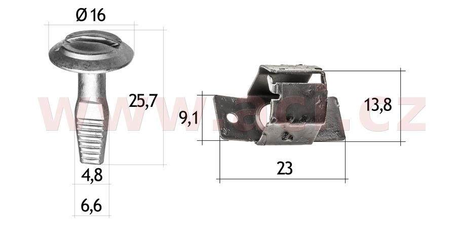 Obrázek produktu speciální kovový šroub s příchytkou (1 pár) 15577Z