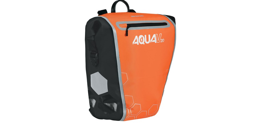 Obrázek produktu boční brašna AQUA V20 QR, OXFORD (oranžová/černá, s rychloupínacím systémem, objem 20l, 1ks) OL943