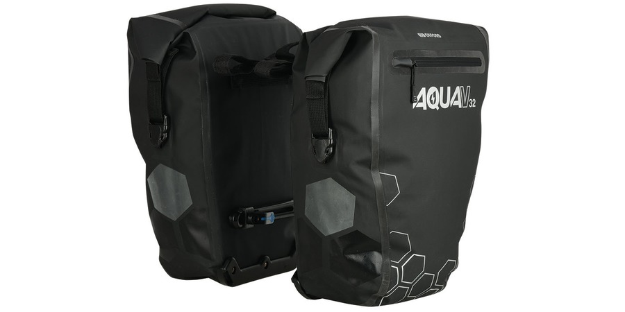Obrázek produktu boční brašny AQUA V32 QR, OXFORD (černé, s rychloupínacím systémem, objem 32l, 1 pár) OL944