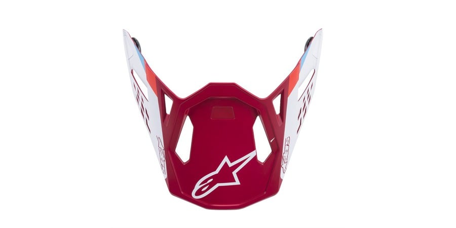 Obrázek produktu kšilt pro přilby SUPERTECH S-M8 CONTACT, ALPINESTARS (červená/bílá matná) 8981219-3000-TU