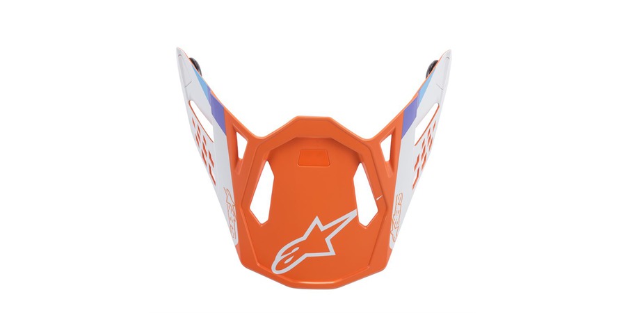 Obrázek produktu kšilt pro přilby SUPERTECH S-M8 CONTACT, ALPINESTARS (oranžová/bílá matná) 8981219-4000-TU