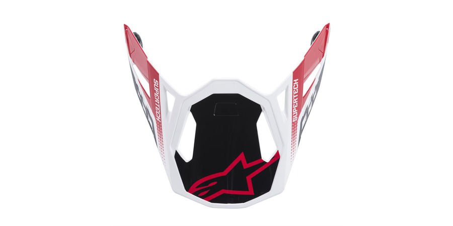 Obrázek produktu kšilt pro přilby SUPERTECH S-M8 TRIPLE, ALPINESTARS (červená/černá/bílá lesklá) 8981419-1180-TU