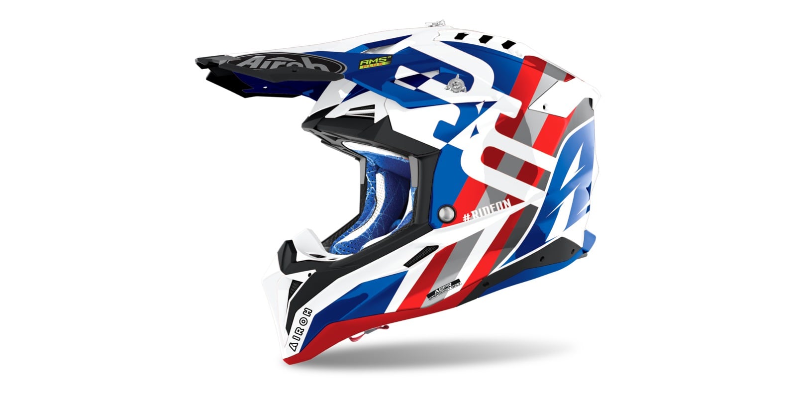 Obrázek produktu přilba AVIATOR 3.0 Rainbow, AIROH (lesklá modrá/červená, vel. XXL) 2022 AV3R18