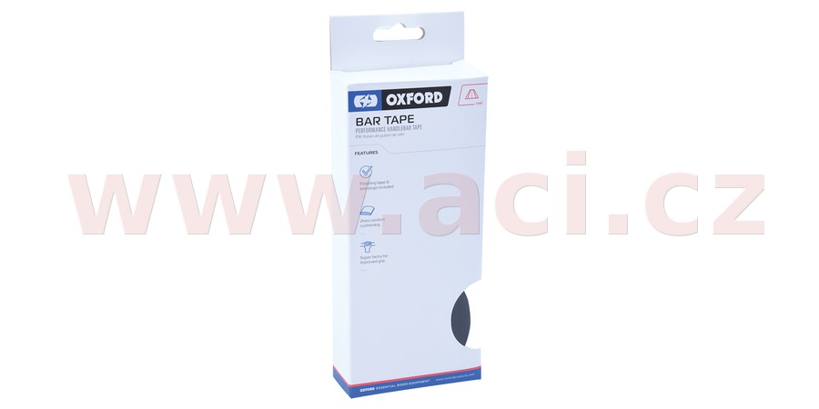 Obrázek produktu omotávka řídítek PERFORMANCE vč. špuntů a koncové pásky, OXFORD (černá, délka jedné role 2m, šířka 30 mm, tl. 2 mm) HT626B