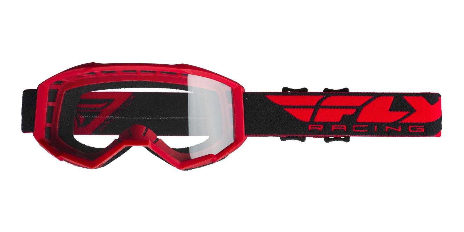 Obrázek produktu brýle FOCUS, FLY RACING - USA (červená, čiré plexi bez pinů) 37-5100