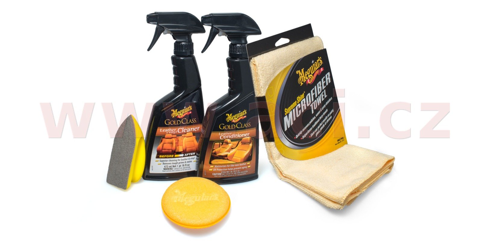Obrázek produktu Meguiar's Heavy Duty Leather Care Kit - kompletní sada na čištění a ochranu kožených povrchů LEATHERKIT