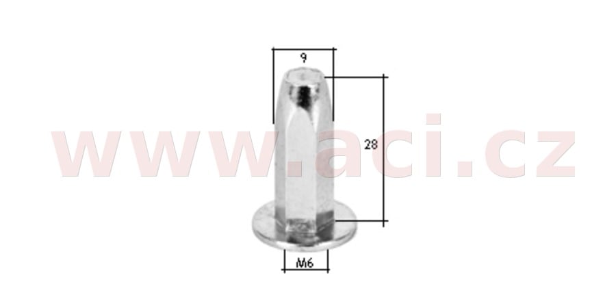 Obrázek produktu nýtovací matice M6 sada 10 ks (délka 28 mm) 57152Z