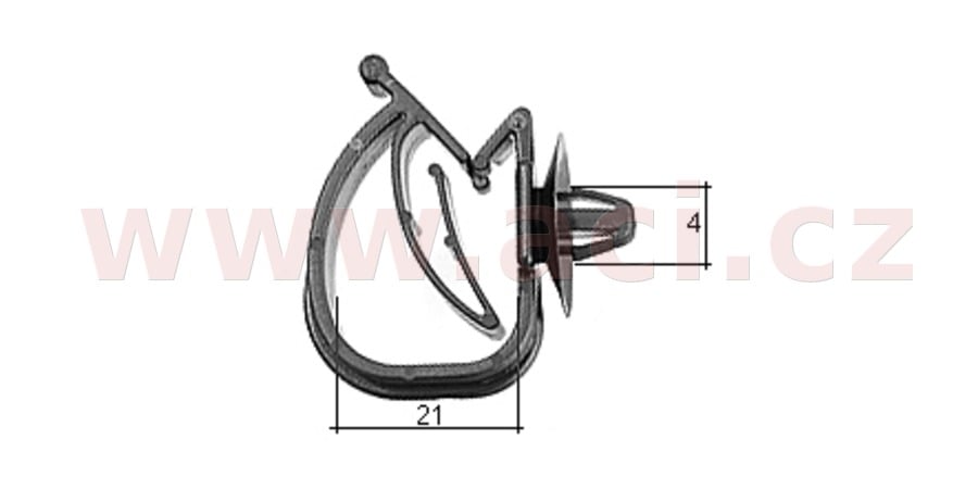 Obrázek produktu plastová svorka (držák) kabelů, hadiček (sada 10 ks) 58259