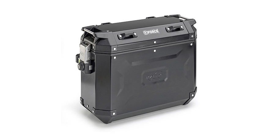 Obrázek produktu sada bočních kufrů K-FORCE - 37l, KAPPA (černý, hliník, 49,5x38,7x24,6 cm) KFR37BPACK2