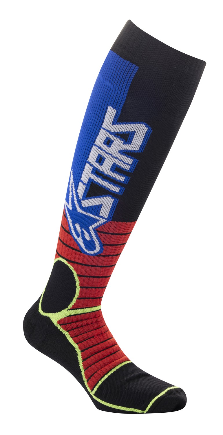 Obrázek produktu ponožky MX PRO, ALPINESTARS (červená/žlutá fluo/modrá) 2023 4701520-3057