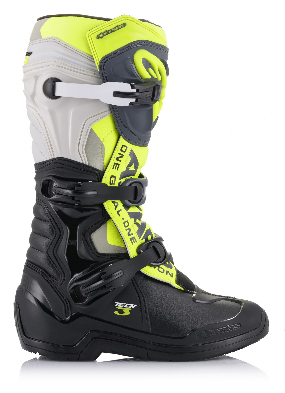 Obrázek produktu boty TECH 3, ALPINESTARS (černá/šedá/žlutá fluo) 2024 2013018-1055