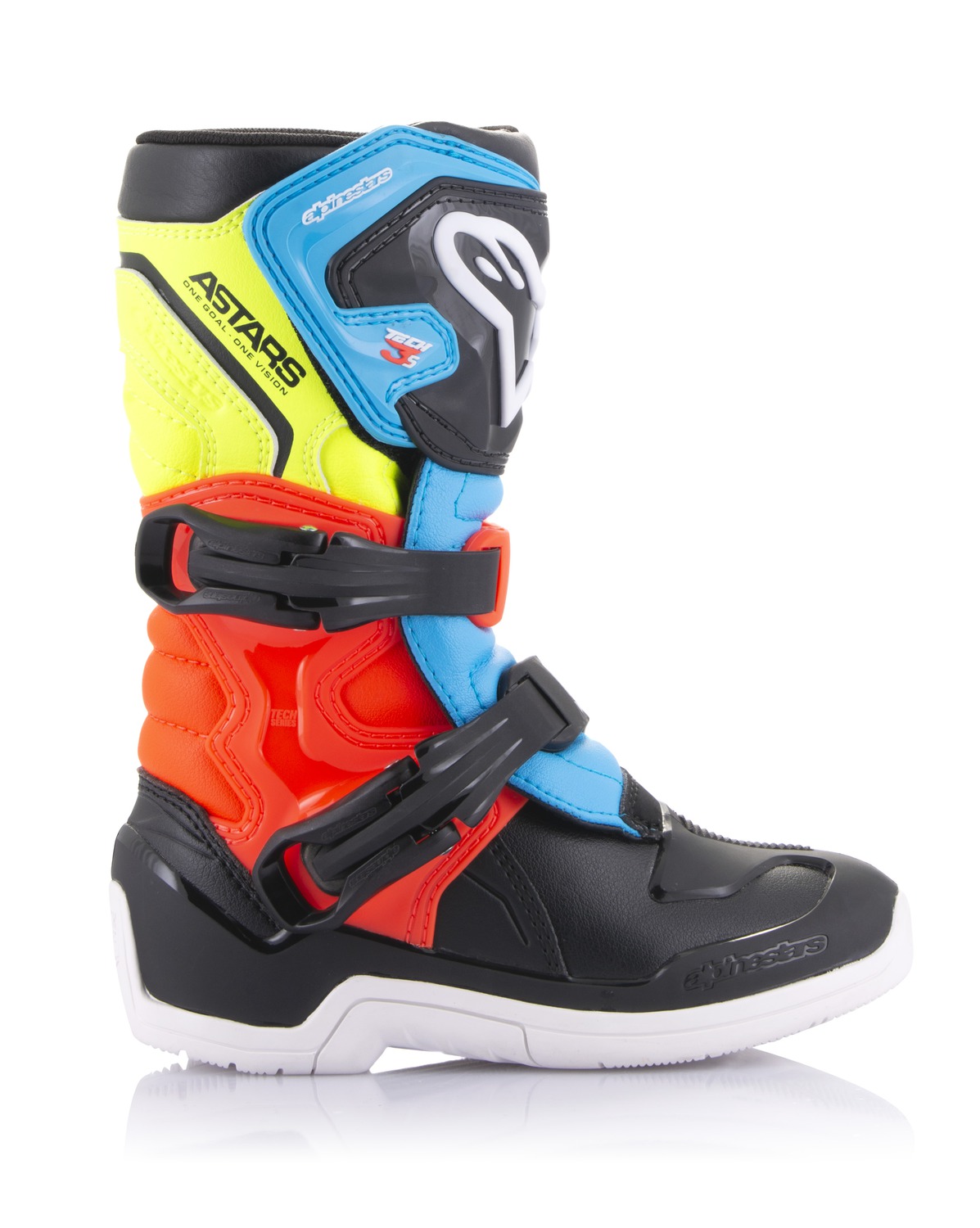 Obrázek produktu boty TECH 3S KIDS, ALPINESTARS, dětské (černá/žlutá fluo/červená fluo) 2014518-1538