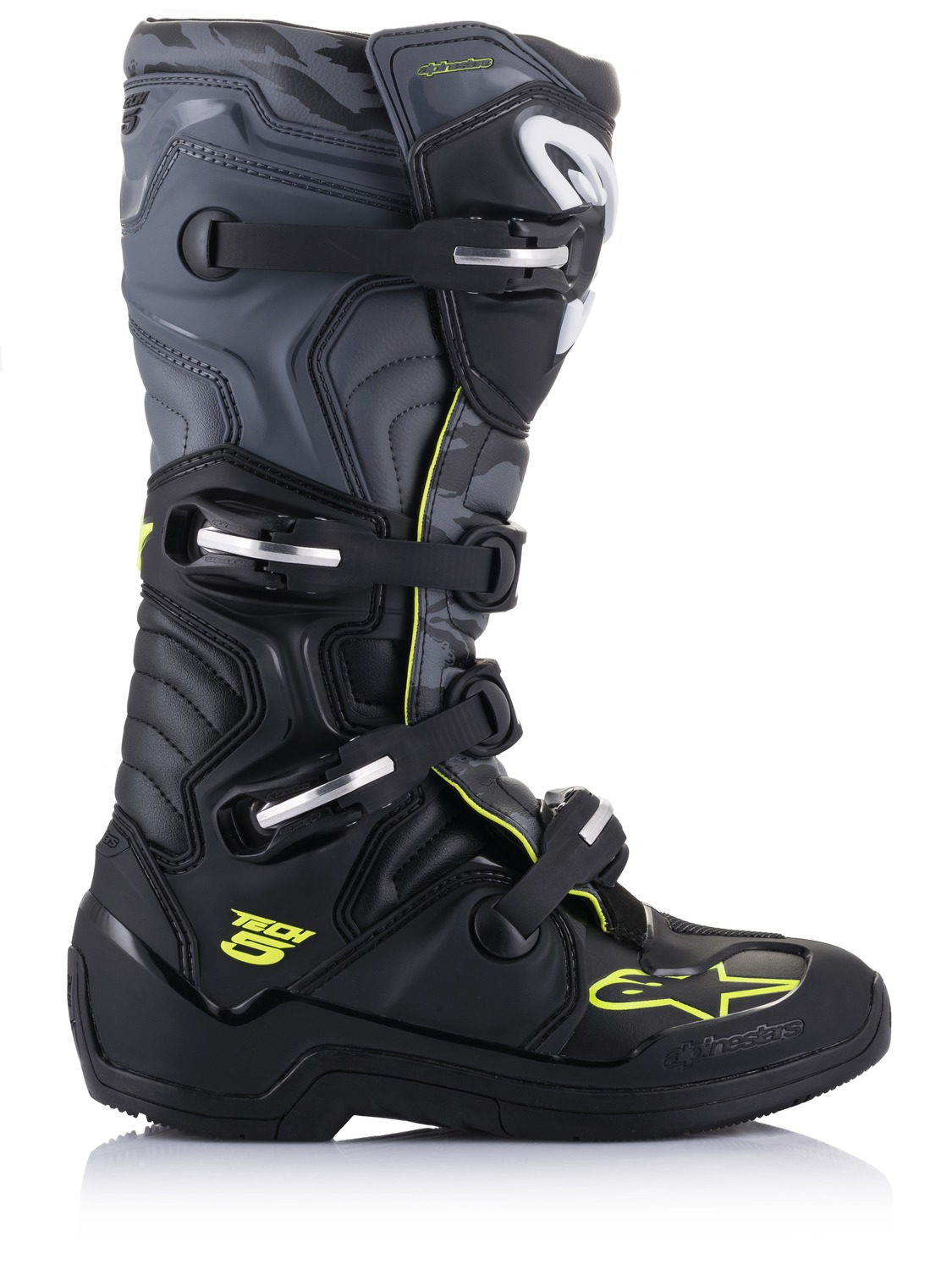 Obrázek produktu boty TECH 5, ALPINESTARS (černá/šedá/žlutá fluo) 2025 2015015-1055